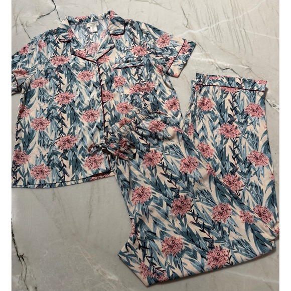 Cynthia Rowley Other - Cynthia Rowley Women's Floral Tropical Pajama Set M Short Sleeve Top Large Pants